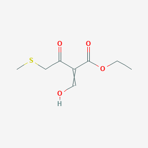 molecular formula C8H12O4S B12574501 Ethyl 2-(hydroxymethylidene)-4-(methylsulfanyl)-3-oxobutanoate CAS No. 338766-56-6