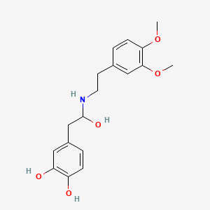 molecular formula C18H23NO5 B1257466 1-(3,4-Dimethoxyphenethylamino)-2-(3,4-dihydroxyphenyl)ethanol 