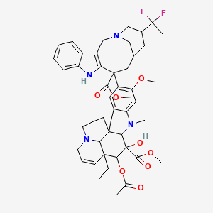Methyl 11-acetyloxy-4-[16-(1,1-difluoroethyl)-12-methoxycarbonyl-1,10-diazatetracyclo[12.3.1.03,11.04,9]octadeca-3(11),4,6,8-tetraen-12-yl]-12-ethyl-10-hydroxy-5-methoxy-8-methyl-8,16-diazapentacyclo[10.6.1.01,9.02,7.016,19]nonadeca-2,4,6,13-tetraene-10-carboxylate
