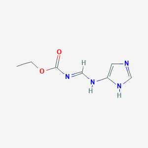 molecular formula C7H10N4O2 B125748 Ethyl (((1H-imidazol-5-yl)amino)methylene)carbamate CAS No. 145837-41-8