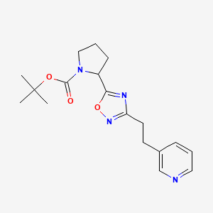 Tert-butyl 2-{3-[2-(pyridin-3-YL)ethyl]-1,2,4-oxadiazol-5-YL}pyrrolidine-1-carboxylate