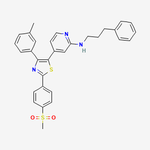 N-[4-[4-(3-Methylphenyl)-2-(4-methylsulfonylphenyl)-1,3-thiazol-5-YL]-2-pyridyl]-N-(3-phenylpropyl)amine