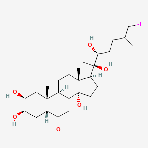 (2S,3R,5R,9R,10R,13R,14S,17S)-17-[(2R,3R)-2,3-dihydroxy-7-iodo-6-methylheptan-2-yl]-2,3,14-trihydroxy-10,13-dimethyl-2,3,4,5,9,11,12,15,16,17-decahydro-1H-cyclopenta[a]phenanthren-6-one