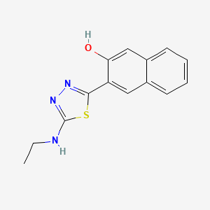 molecular formula C14H13N3OS B12574897 2-Naphthalenol, 3-[5-(ethylamino)-1,3,4-thiadiazol-2-yl]- CAS No. 219538-24-6