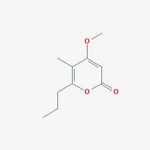 molecular formula C10H14O3 B12574947 2H-Pyran-2-one, 4-methoxy-5-methyl-6-propyl- CAS No. 628302-57-8