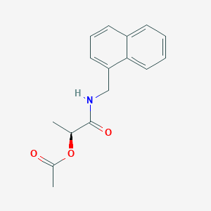 molecular formula C16H17NO3 B12574985 (2S)-1-{[(Naphthalen-1-yl)methyl]amino}-1-oxopropan-2-yl acetate CAS No. 492435-10-6