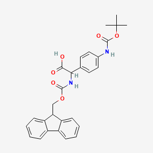 molecular formula C28H28N2O6 B12574999 (4-Tert-butoxycarbonylamino-phenyl)-[(9H-fluoren-9-ylmethoxycarbonylamino)]-acetic acid CAS No. 265321-13-9