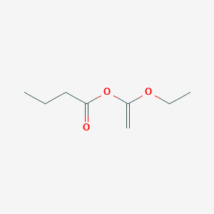 molecular formula C8H14O3 B12575002 Butanoic acid, 1-ethoxyethenyl ester CAS No. 193155-47-4