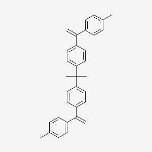 molecular formula C33H32 B12575040 1,1'-(Propane-2,2-diyl)bis{4-[1-(4-methylphenyl)ethenyl]benzene} CAS No. 184869-32-7