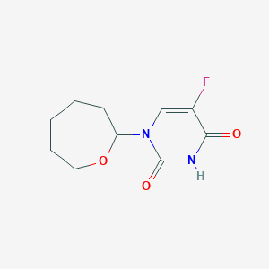 molecular formula C10H13FN2O3 B12575045 5-Fluoro-1-(oxepan-2-yl)pyrimidine-2,4(1H,3H)-dione CAS No. 600708-71-2