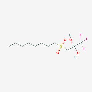 1,1,1-Trifluoro-3-(octane-1-sulfonyl)propane-2,2-diol