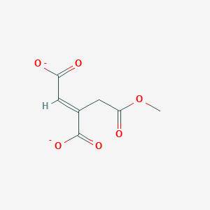 molecular formula C7H6O6-2 B1257510 (2E)-2-(methoxycarbonylmethyl)but-2-enedioate(2-) 