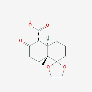 Spiro[1,3-dioxolane-2,1'(2'H)-naphthalene]-5'-carboxylic acid, 3',4',6',7',8',8'a-hexahydro-8'a-methyl-6'-oxo-, methyl ester (9CI) (4'aR, 5'R, 8'aR)