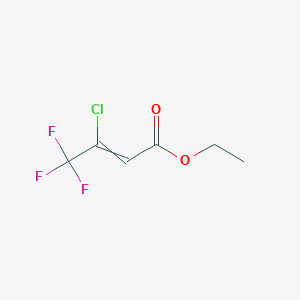 molecular formula C6H6ClF3O2 B12575209 ethyl 3-chloro-4,4,4-trifluorobut-2-enoate CAS No. 197226-73-6