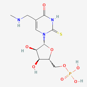 molecular formula C11H18N3O8PS B1257521 5-Methylaminomethyl-2-thiouridine 5'-monophosphate CAS No. 36357-42-3