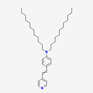 N,N-Didodecyl-4-[2-(pyridin-4-YL)ethenyl]aniline