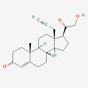 molecular formula C23H30O3 B1257527 18-Ethynyldeoxycorticosterone 