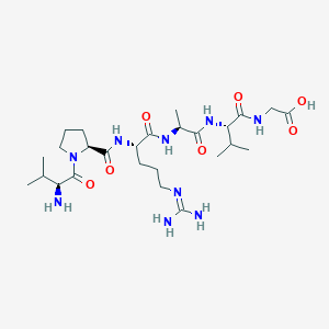 molecular formula C26H47N9O7 B12575286 Glycine, L-valyl-L-prolyl-L-arginyl-L-alanyl-L-valyl- CAS No. 642410-24-0