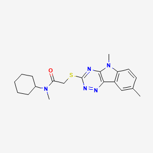 Acetamide,N-cyclohexyl-2-[(5,8-dimethyl-5H-1,2,4-triazino[5,6-B]indol-3-YL)thio]-N-methyl-