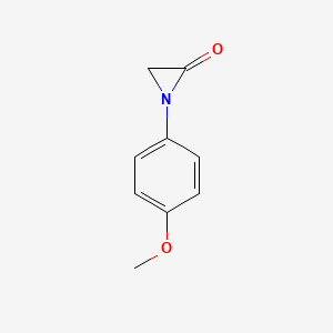 molecular formula C9H9NO2 B12575321 1-(4-Methoxyphenyl)aziridin-2-one CAS No. 606135-86-8