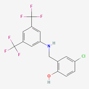 2-{[3,5-Bis(trifluoromethyl)anilino]methyl}-4-chlorophenol