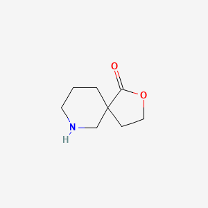 molecular formula C8H13NO2 B12575357 2-Oxa-7-azaspiro[4.5]decan-1-one 