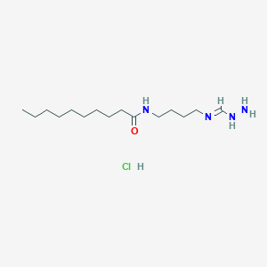 N-{4-[(E)-(Hydrazinylmethylidene)amino]butyl}decanamide--hydrogen chloride (1/1)