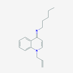 1-Pentanamine, N-[1-(2-propenyl)-4(1H)-quinolinylidene]-