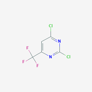 molecular formula C5HCl2F3N2 B125754 2,4-Dichloro-6-(trifluoromethyl)pyrimidine CAS No. 16097-64-6