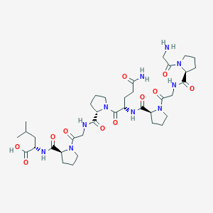 molecular formula C37H58N10O11 B12575409 Glycyl-L-prolylglycyl-L-prolyl-L-glutaminyl-L-prolylglycyl-L-prolyl-L-leucine CAS No. 203523-24-4