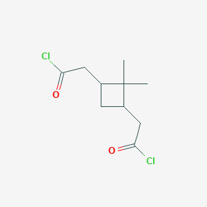 molecular formula C10H14Cl2O2 B12575418 2,2'-(2,2-Dimethylcyclobutane-1,3-diyl)diacetyl chloride CAS No. 193811-34-6