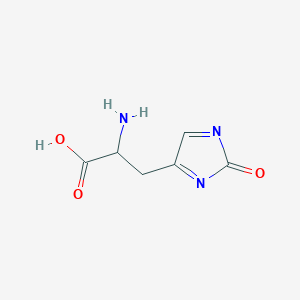 molecular formula C6H7N3O3 B1257542 2-Amino-3-(2-oxoimidazol-4-yl)propanoic acid 