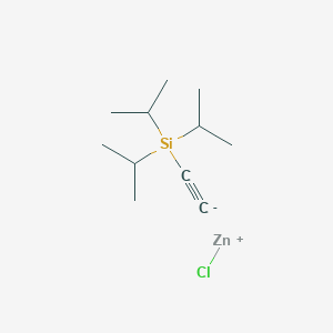 Chlorozinc(1+);ethynyl-tri(propan-2-yl)silane