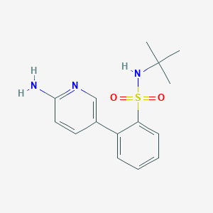 Benzenesulfonamide, 2-(6-amino-3-pyridinyl)-N-(1,1-dimethylethyl)-