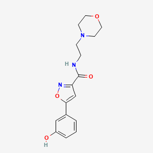 molecular formula C16H19N3O4 B1257558 5-(3-hydroxyphenyl)-N-[2-(4-morpholinyl)ethyl]-3-isoxazolecarboxamide 