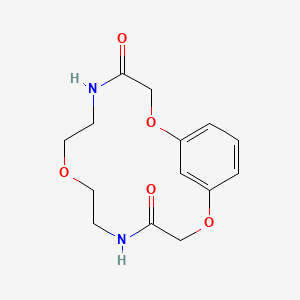 2,8,14-Trioxa-5,11-diazabicyclo[13.3.1]nonadeca-1(19),15,17-triene-4,12-dione