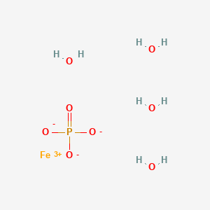 molecular formula FeH8O8P B1257565 Iron(3+) phosphate tetrahydrate CAS No. 31096-47-6