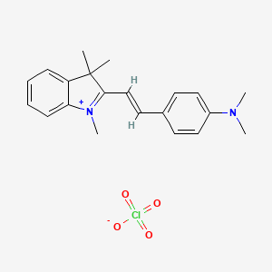molecular formula C21H25ClN2O4 B1257570 (e)-2-(4-(Dimethylamino)styryl)-1,3,3-trimethyl-3h-indolium perchlorate 