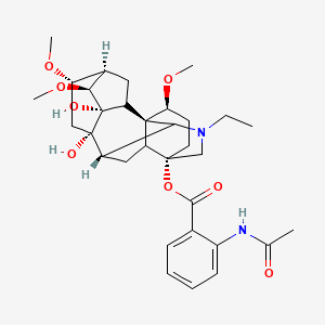 (10xi)-20-Ethyl-8,9-dihydroxy-1,14,16-trimethoxyaconitan-4-yl 2-(acetylamino)benzoate