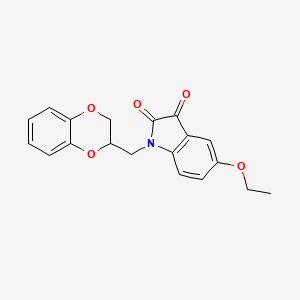 molecular formula C19H17NO5 B1257576 1-(2,3-Dihydro-1,4-benzodioxin-3-ylmethyl)-5-ethoxy-isatin 