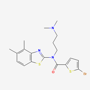molecular formula C19H22BrN3OS2 B1257587 5-bromo-N-[3-(dimethylamino)propyl]-N-(4,5-dimethyl-1,3-benzothiazol-2-yl)-2-thiophenecarboxamide 