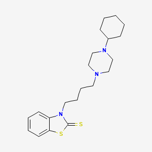 3-(4-(4-cyclohexylpiperazin-1-yl)butyl)benzo[d]thiazole-2(3H)-thione