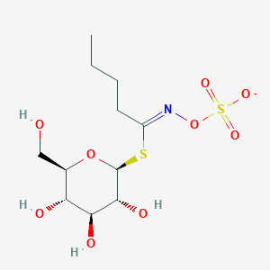 molecular formula C11H20NO9S2- B1257606 1-S-[(1Z)-N-(sulfonatooxy)pentanimidoyl]-1-thio-beta-D-glucopyranose 