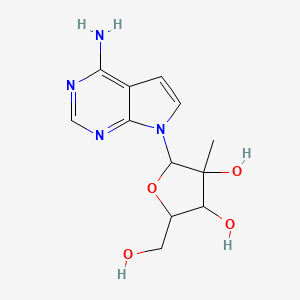 molecular formula C12H16N4O4 B1257614 2-(4-Amino-pyrrolo[2,3-d]pyrimidin-7-yl)-5-hydroxymethyl-3-methyl-tetrahydrofuran-3,4-diol 
