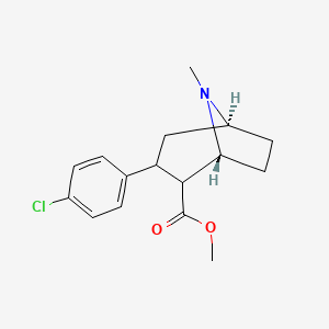 molecular formula C16H20ClNO2 B1257620 methyl (1R,5S)-3-(4-chlorophenyl)-8-methyl-8-azabicyclo[3.2.1]octane-2-carboxylate 