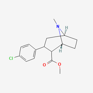 8-Azabicyclo[3.2.1]octane-2-carboxylicacid, 3-(4-chlorophenyl)-8-methyl-, methyl ester, (1R,2S,3S,5S)-