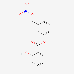 Benzoic acid, 2-hydroxy-, 3-[(nitrooxy)methyl]phenyl ester