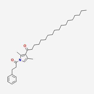 1-[2,4-Dimethyl-1-(3-phenylpropanoyl)-1H-pyrrol-3-yl]octadecan-1-one