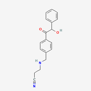 3-[({4-[Hydroxy(phenyl)acetyl]phenyl}methyl)amino]propanenitrile