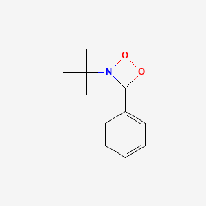 molecular formula C11H15NO2 B12576340 3-tert-Butyl-4-phenyl-1,2,3-dioxazetidine CAS No. 194363-45-6